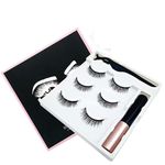 TECHDASH Magnetic Eyelashes with Magnets Handmade Makeup 3D Mink False Eyelashes Extended Natural Reusable (3 Pairs)