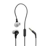 JBL Endurance Run 3 Wired Sport Headphones with FlipHook & TwistLock Technology, IP65 Dustproof & Water-Resistant, JBL Pure Bass Sound, In-Line Microphone & Remote, Black/Grey