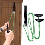 AARAM Pulley With Rope And Door Strap, Easy to Use Exercise Equipment for Frozen Shoulder and Hand/Arm Exercise Material Nylon Plastic Colour Green and Black, Smooth Action Pulley