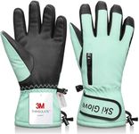 Odtmger Warm and Breathable Snow Gloves - Waterproof and Anti-Slip Ski Gloves for Boys & Girls, Men & Women