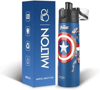 Milton Marvel Mighty 600 Thermosteel ISI Certified Water Bottle, 500 ml Stainless Steel, Long Hours Hot and Cold, Leak Proof, Vacuum Insulation, for Office, School, Gym, Blue Captain America