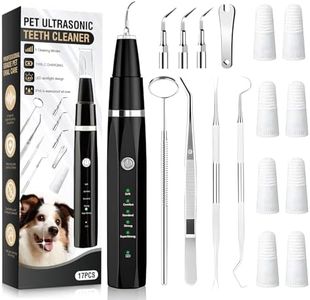 Hund Zahnsteinentferner Ultraschall ZahnbüRste UltraschallzahnbüRste FüR Hunde Zahnreiniger ZahnbüRsten Toothbrush Zahnreinigung Zahnpflege Haustiere 4 Reinigungsköpfe USB-Wiederaufladbar Schwarz