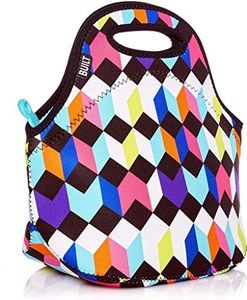 Built NY 5252301 Gourmet Getaway Soft Neoprene Lunch Tote Bag - Lightweight, Insulated and Reusable, One Size, Geometric