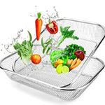 SWOPPLY Steel Rectangle Drain Basket,Spoon Holder Dish Drainer for Kitchen Drying Stand Bartan Over Sink Counter Dish Rack Bartan Over Sink Counter (Drain Basket 30 * 20 * 6)