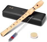 Fentar Wooden Recorder, Soprano Recorder Instrument Baroque Fingering, Recorders for Children Adult Beginner, 2-Part Design, Exquisite Recorders Set with Storage Box Cleaning Brush Cork Grease