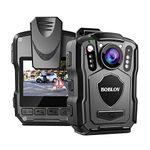 BOBLOV M5 2K Body Camera, 256GB Body Cam, 1440P Body Mounted Cam, Built-in 4200MAH Battery,12Hours Record, IP67 Waterproof, Night Vision Law Enforcement with Car Suction Mount