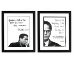 Homazing The Office Michael Scott + Dwight Schrute Motivational Quote Frame Wall Art Decor 8x10 The Office Gift - You Miss 100% Of The Shots You Dont Take - The Office Merchandise