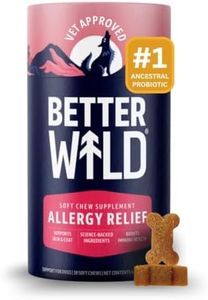 BetterWild Dog Allergy Chews, Immune and Gut Health Support for Dogs, Itchy Skin, Paw Licking and Seasonal Allergies, Probiotics, Colostrum, Omega Salmon Oil, Skin & Coat Supplement, 30 Chews