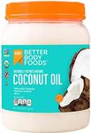 BetterBody Foods Organic, Naturally Refined Coconut Oil, 56 Fl Oz, All Purpose Oil for Cooking, Baking, Hair and Skin Care