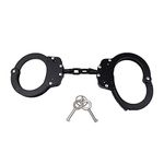 Yoghourds Double Lock Handcuffs, Adjustable Heavy Duty Steel Wrist Cuffs with 2 Keys & Handcuffs Holster in Police Edition Professional Grade