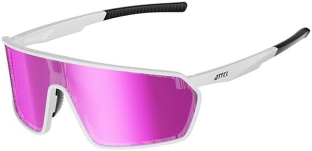 ATTCL Unisex Cycling Glasses Men Women Teens Sports Biking Sunglasses UV Protection Bicycle MTB Riding Goggles KC05 White Pink