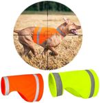 BiPawTi 2 PCS Fluorescent Dog Safety Vest, Dog Reflective Vest for Hunting, Dog Walking Warning Vest Safe From Cars & Hunting Accidents, Hunting Dog Vest for Night Walking- Blaze Orange&Green, XL