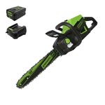 Greenworks 60V 18" Chainsaw, 4.0 Ah Battery and Charger Included