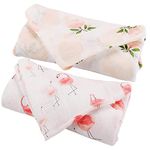 SGAVAHSG Large Muslin Cloths for Baby Girl 2-Pack 120X120cm Muslin Swaddle Wrapping Blankets Big Muslin Squares and Receiving Blanket for Newborn Infant Essentials Organic Cotton Towel