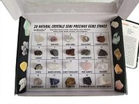 rocksmins Adult Gc20Wm 20 Natural Crystals Semi Precious Gems Stones Collection (Semi Rough) For Education Reiki Healing Aura Cleaning Tumbling Meditation Vastu Chakras Health Wealth Love Happiness