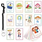 Lemicin Communication Cards Pecs Flashcards - 30pcs Pecs Cards Sign Language Flash Cards Communication Board autism Aids Visual Aids for Autistic Children Non Verbal Speech Therapy