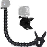 FiTSTILL Jaws Flex Clamp Mount with Adjustable Gooseneck 19-Section Compatible with Go Pro Hero 13/12/11/10/9/8/7/6/5/4/Session/3+/Max,11 Mini, DJI Osmo Action Cameras