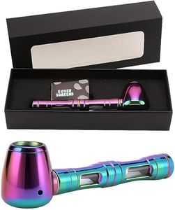 Tobacco Pipe Set,Creative Pipe with Random Pattern, Pocket Size Include Cleaner Tamper Tool Black Bag, Pipe Starter Kit for Beginners