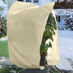 DazSpirit 200x240 cm Plant Fleece Frost Protection, Non-Woven Garden Fleece Frost Protection with Drawstring and Zipper, Plant Covers for Winter to Protect Outdoor Plants, Frost, Insects