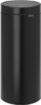 Brabantia Touch Trash Can New, 8 Gallon, Matte Black