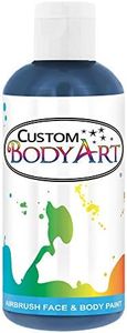 Custom Body Art 8-ounce Blue Water Based Airbrush Body Art & Face Paint