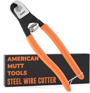 AMERICAN MUTT TOOLS Steel Cable Cutters – Cable Cutters Heavy Duty for Steel Wire Rope Cutter, Bike Cable Cutter | Wire Cutters Heavy Duty, Seal Cutter for Truck Driver, Stainless Steel Wire Cutter