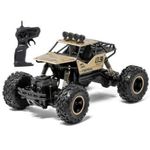 Hontral Remote Control Plastic Racing Car Rock Crawler 4 Wheel Drive Metal Alloy Body Remote Control Rock Climber High Speed Monster Racing Car, Multicolor