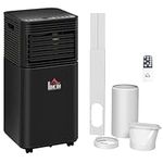 HOMCOM 7000 BTU 4-In-1 Portable Air Conditioner Unit Cooling Dehumidifying Ventilating for Room up to 15m², with Fan, Remote, 24H Timer, Window Mount Kit, R290, A Energy Efficiency