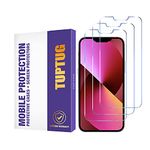 TUPTUG Tempered Glass Screen Protector for iPhone 13 Mini (3 Pack) -- Toughened Glass Protective Cover for 5.4-inch Apple iPhones -- [Ultra Clear] [Case Friendly] [Easy Install] [No Bubbles] [Anti Scratch] [Screen Saver] [High Definition]