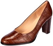 Clarks Womens Kaylin Cara 2 Dark Brown Croc UK-8