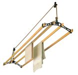 Sheila Maid ®, Original Indoor Ceiling Clothes Laundry Drying Airer Rack - 4 Rail- 57 "(145cm) Long - Grey Cast Iron