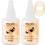 Cieex 100g Shoe Glue Sole Repair,Transparent Shoe Repair Glue, Extra Strong Waterproof, Crystal Clear Permanent Adhesive, Professional Glue for Shoes-Repairing Worn Shoes, Boots, Leather, etc.