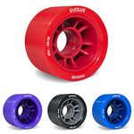 Bont Skates - Evolve Roller Derby Skate Wheel - Indoor Roller Skate Wheels - Rollerskate Wheels - 88A 92A 95A 98A - Red Black Blue Purple (Purple 92A - Set of 8)