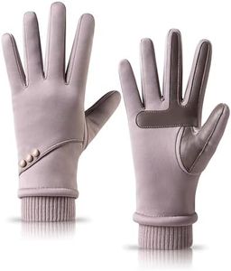 HOLDINA Winter Gloves Women with Touchscreen Fingers, Water-Resistant Gloves,Warm Fleece Lined Gloves for Driving Cycling - S