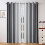 HOMEIDEAS Gray Grey Ombre Blackout 