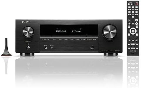 Denon AVR-X1800H 7.2 Channel AV Receiver (2023 Model) - 80W/Channel, Wireless Streaming via Built-in HEOS, WiFi, & Bluetooth, Supports Dolby Vision, HDR10+, Dynamic HDR, and Home Automation Systems