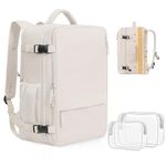 Getravel Travel Backpack Airline Approved,Carry On Backpack for Men Women,Personal Item Bag, Beige, X-Large, Travel Backpacks