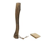 HEVSTIL 13" Wood Replacement Handle for Camp Axe Wooden Axe Handle Hatchet Handle with Wooden and Steel Wedges for Broad Axe Most Single Bit