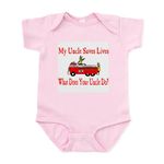 CafePress - Firefighter Saves Lives-Uncle Infant Bodysuit - Cute Infant Bodysuit Baby Romper