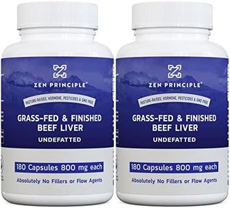 Zen Principle Beef Liver Supplement Grass-Fed, Pasture-Raised Cows. Desiccated Liver Supplement, No Hormones or GMO. Natural Energy from Iron, Protein, Vitamins. 2-Pack, 360 Capsules.