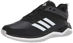 adidas Men's Speed Trainer 4 Baseball Shoe, Black/Crystal White/Carbon, 9 M US