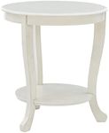 Powell Sabine Table, Wood, Ivory