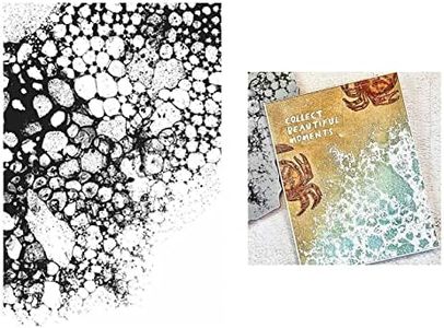 Bubble Lithosporic Spoondrift Pattern Backdrop Clear Rubber Stamp DIY Scrapbooking Stamping Seal Silicon Stamp Craft Cardmaking Art Album Decor Gift Paper Card 5.5x8 inch