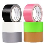 CHUANGSEED 6-Pack Rainbow Colored Duct Tape Heavy Duty 15 Yards x 2 Inch, No Residue, Strong Duct Tape Tear by Hand Great for Packaging, Arts Crafts, Color-Coding, and DIY Projects