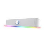 GXTrust Rhox RGB Illuminated Soundbar, PC Speakers 12W Peak Power, White