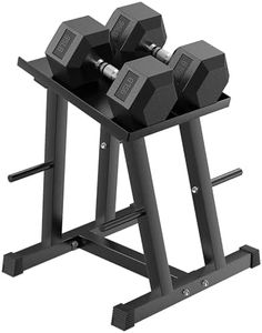 HANDBODE Dumbbell Rack, Adjustable Dumbbell Stand with 1 inch Plate Tree, Weight Rack with 500 LBS Capacity, Dumbbell Stand Holder for Adjustable Dumbbells Set, Compact Space-Saving Design for Home Gym Storage with 95 LB Pair of Dumbbells