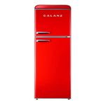 Galanz GLR10TRDEFR Retro Refrigerator with Top Freezer Frost Free, Dual Door Fridge, Adjustable Electrical Thermostat Control, 10.0 Cu Ft, Red