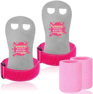 FINGER TEN Gants Gym Enfant/Adulte Manique Protection Paumes with Bracelets de Sport Bande Paire, Gants Protection Paumes pour Exercice Traction/Crossfit/Barre/Gymnastique (Winners, S)