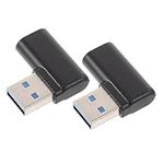 Homoyoyo 2pcs 90 Type-c Adapter Extender for Usb a Charger Usb-a Converter Usb a Adapter 90 Degree Usb 3.0 Adapter Usb Male to Female Converter Cell Phone Travel Plastic Usb Connector