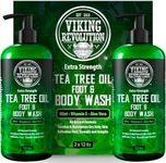 Viking Revolution - Mens Body Wash - Tea Tree Oil - Body Wash Men - Shower Gel Men - 2 Pack, 24 Oz / 355ml Each